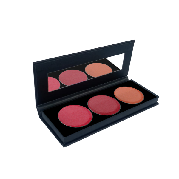 Paleta de rubores rosados